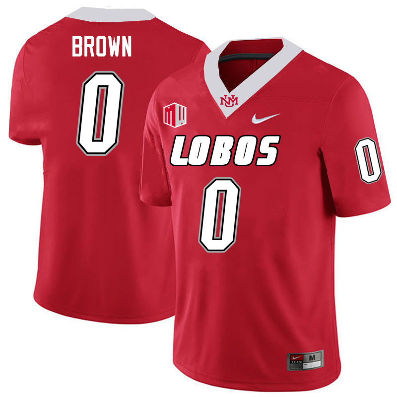 Deriece Brown UNM Lobos Jersey,New Mexico Lobos Football Jersey,Uniforms-Red